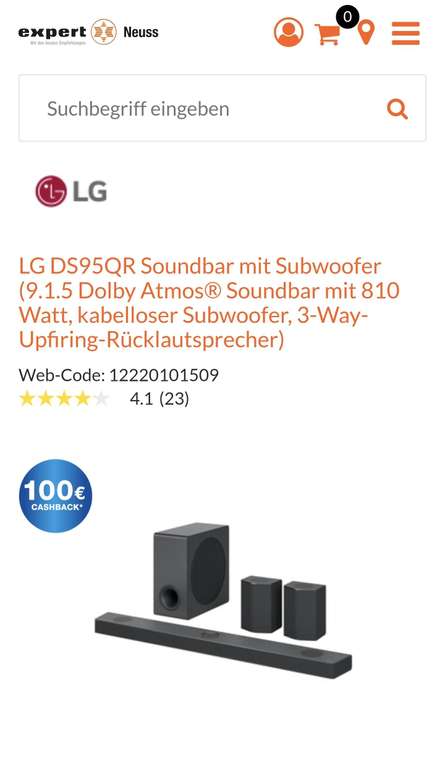 [Expert Neuss] LG DS95QR 9.1.5 Dolby Atmos Soundbar