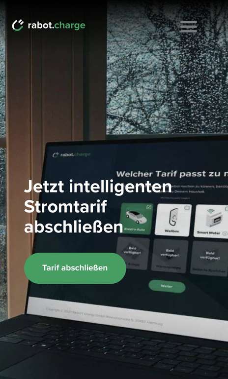 Öko Strom ca. 40 Cent kWh (variabel unter Strompreisbremse) Rabot Charge GmbH Hamburg startup Tarif Anbieter