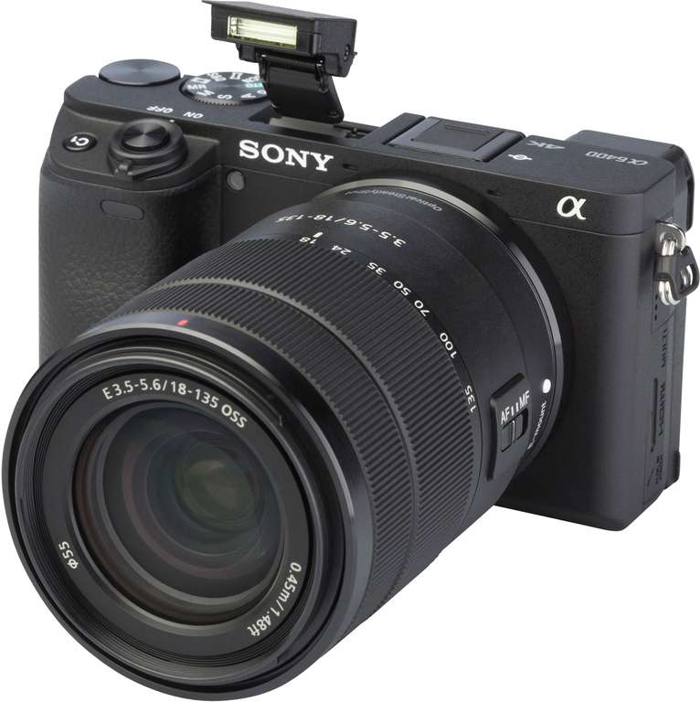 SONY Alpha 6400 Kit (ILCE-6400M) Systemkamera mit Objektiv 18-135 mm