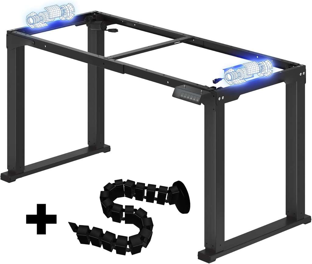FlexiSpot E1Q höhenverstellbares 4-Bein-Tischgestell (Dualmotor) + Kabelkanal für 199,99 € bei Amazon