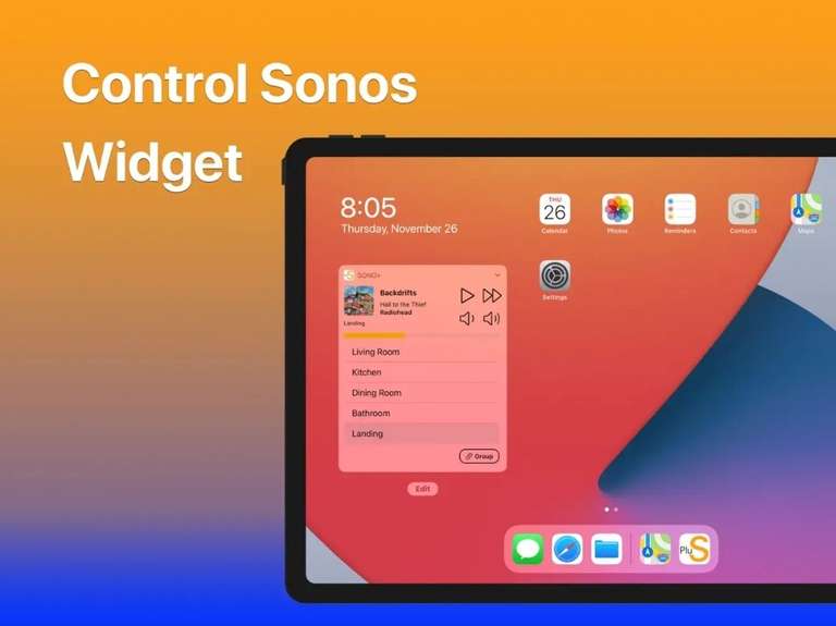 (Apple App Store) Sono+Today (Sonos Einstellungen/Kontrolle per Schnell Zugriff)