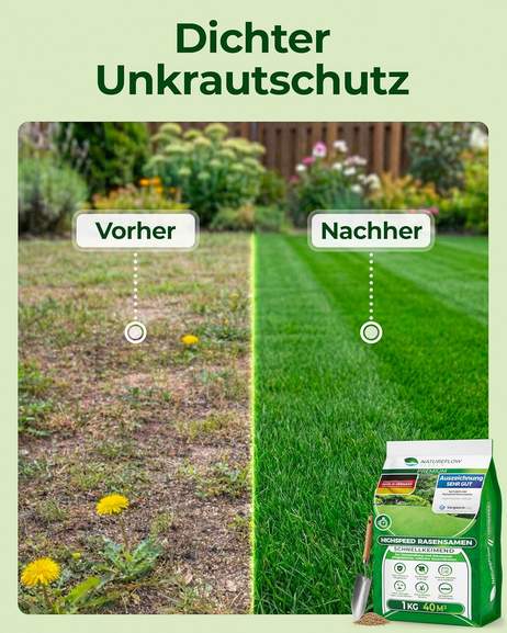 Natureflow Rasensamen  schnellkeimend 1 kg fr 40 m SPORT- & SPIELrasen,  ab 11,95 bei Amazon