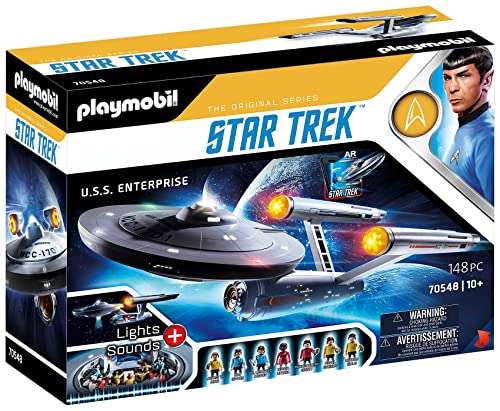 PLAYMOBIL Star Trek 70548 U.S.S. Enterprise NCC-1701, Mit AR-APP, Lichteffekten und Original-Sounds