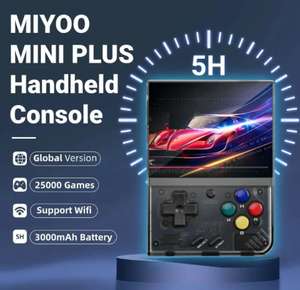 Miyoo Mini Plus Konsole / 3,5" IPS mit 640x480 / ARM Cortex A7 2x1,2 GHz / 128 MB DDR3 RAM / 64 GB microSD-Karte / 3000 mAh / WiFi / USB-C