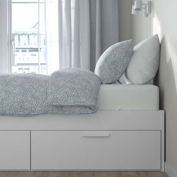 [IKEA Family] BRIMNES Bettgestell mit Schubladen, weiß/schwarz versch. Größen z.B. 140x200cm