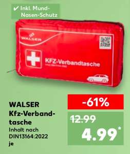(Kaufland) Walser KFZ-Verbandtasche, Inhalt nach DIN 13164-2022