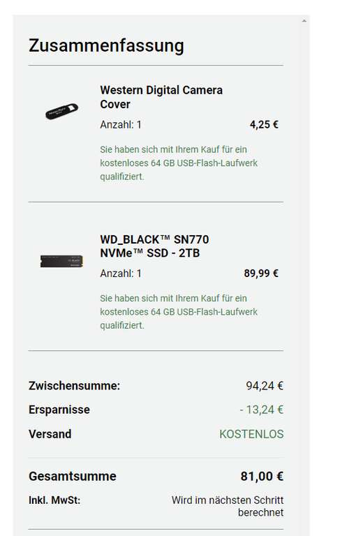 Western Digital WD_BLACK SN770 NVMe SSD 2TB