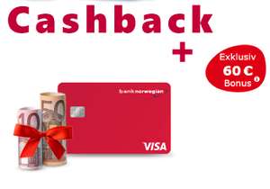 [bank norwegian] kostenlose VisaCard mit bis zu 100€ Prämie | weltweit kostenlos zahlen | gebührenfrei Bargeld | div. Versicherungen