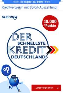 (Payback) Bei Check24 Kredit abschließen und 10.000 Punkte (100€) als Cashback