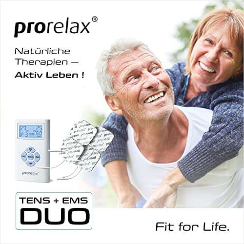 prorelax TENS/EMS Duo | Elektrostimulationsgerät | 2 Therapien mit einem Gerät | gegen chronische Schmerzen | Muskelaufbau [Amazon Prime]