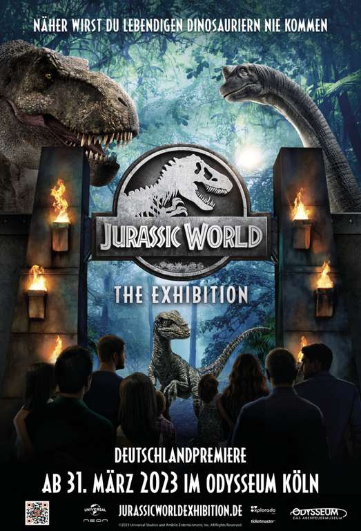 Tickets für die “Jurassic World: The Exhibition” in Köln mit 1x Übernachtung für zwei Personen | mehrere Hotels inkl. Frühstück