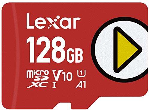 Lexar Play Micro SD Karte 128GB, microSDXC UHS-I Karte, Bis Zu 150MB/s Lesegeschwindigkeit mit PRIME