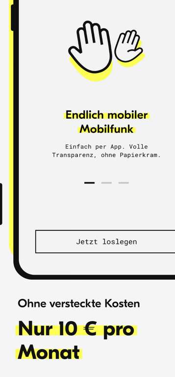Fraenk Mobilfunktarif im Telekom Netz mit Allnet & SMS Flat & 10 GB für 10 €