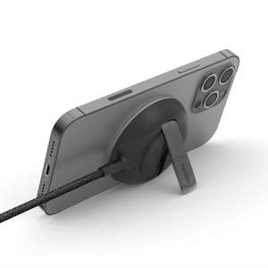 Belkin BoostCharge Pro tragbares kabelloses Ladepad mit MagSafe schwarz