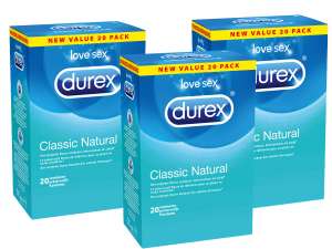 60 Durex Kondome Classic Natural