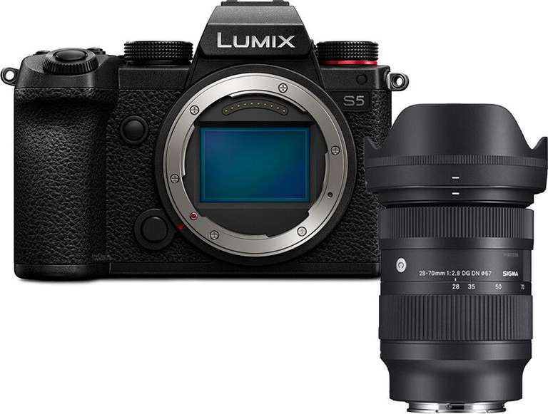 Panasonic Lumix S5 Systemkamera inkl. Sigma 28-70mm F2,8 Objektiv oder inkl. S 35mm F1,8 für 1499€ - VGP 1849€