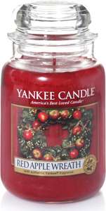 Yankee Candle Duftkerze im Glas (groß, 623 g) – Red Apple Wreath – Kerze mit Brenndauer bis zu 150 Stunden (Prime)