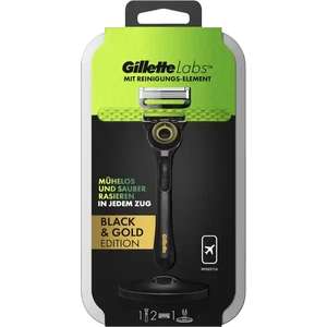 Gillette Labs Rasierer mit 2 Klingen und Reiseetui (black & gold edition) 12,95 € oder +6 zusätzliche Klingen 24,29 €