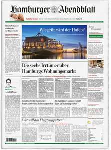 Diverse Tageszeitungen 2 Wochen print + digital kostenlos lesen, u.a. Hamburger Abendblatt, Berliner Morgenpost (ggf. Kündigung notwendig)