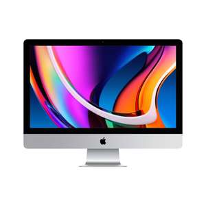 APPLE MXWV2D/A iMac 2020, All-in-One PC mit 27 Zoll Display, Intel Core i7 Prozessor, 8 GB RAM, 512 GB SSD, Radeon Pro 5500 XT, Silber