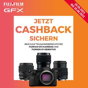 Fujifilm Cashback-Aktion auf GFX-Systemkameras (500€/800€) & GF-Objektive (200-600€)