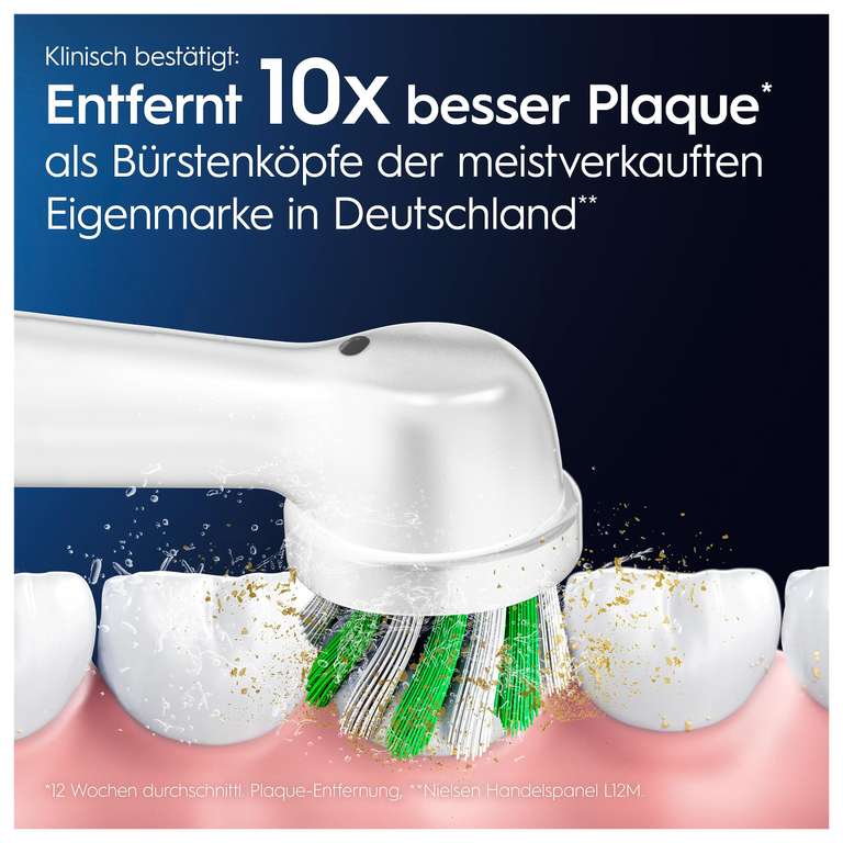 16 Stück Oral-B Pro CrossAction Aufsteckbürsten für elektrische Zahnbürste (Spar-Abo Prime)
