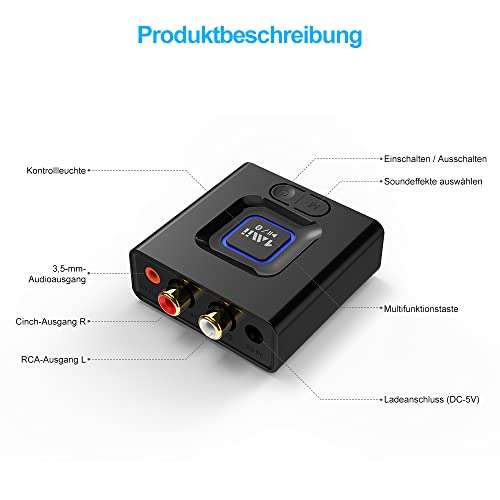 Prime) Adapter für Stereoanlage, Bluetooth 5.0