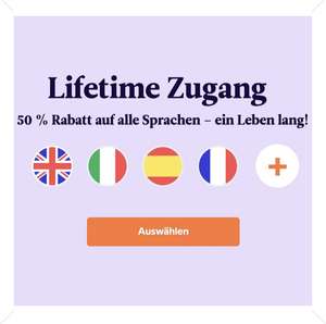 Babbel Lifetime Zugang 50% Rabatt auf alle Sprachen, ein Leben lang