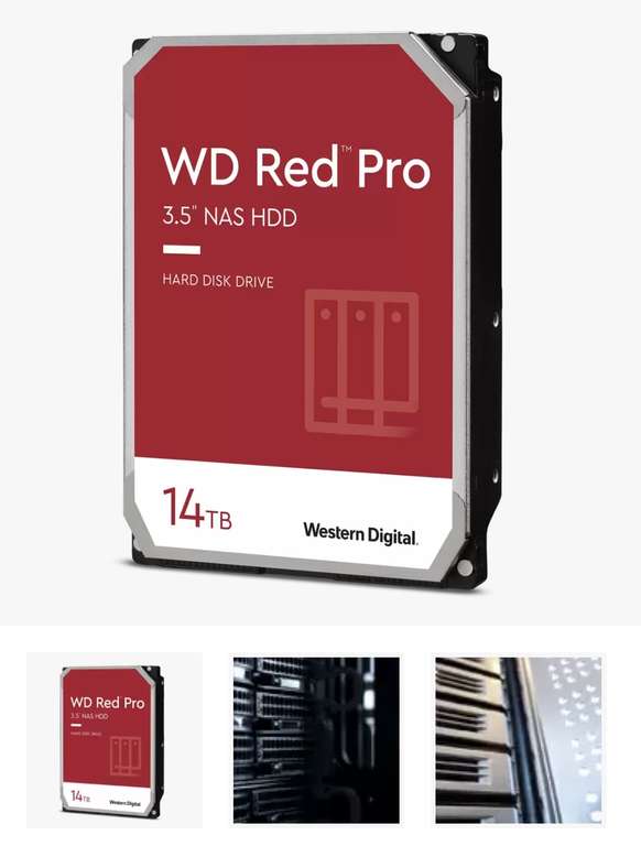 2 Stück WD Red Pro NAS Festplatte 14TB Einzelpreis damit 275€ Bestpreis