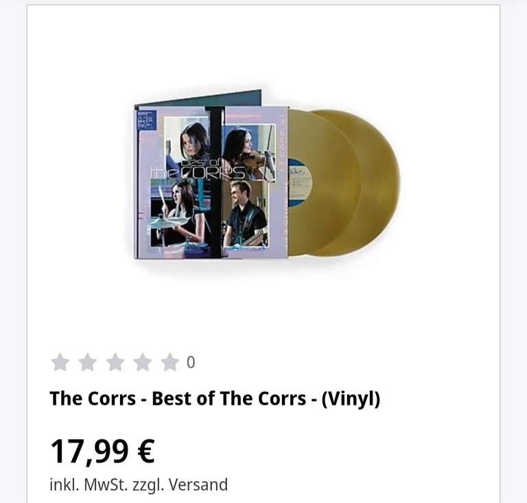 The Corrs Best of Gold Vinyl