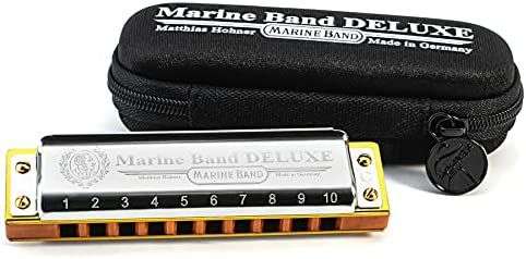 Hohner Marine Band Deluxe C Mundharmonika, Tonart C Dur, inkl. Tasche [Bax-Shop]