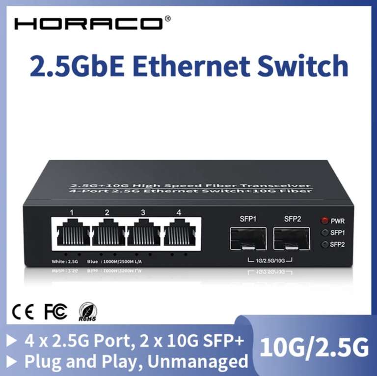 2.5G / 10G 6-Port Unmanaged Switch (Nischendeal)