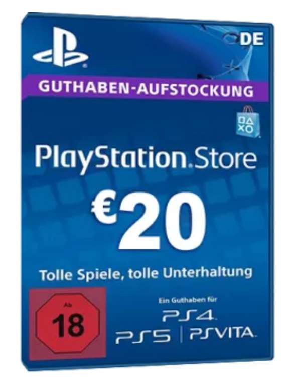 PSN Card 20 EUR Guthaben [DE] - Playstation Network | PS4 | PS5 | PSVITA