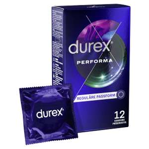 (Amazon / Sparabo) Durex Performa Kondome – Aktverlängernde Kondome mit 5% benzocainhaltigem Gel & mit Easy-On-Form – 12er Pack