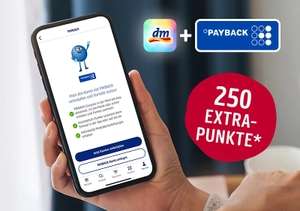 250 Paybackpunkte (=2,50€) für die erstmalige Verknüpfung von Mein dm-App & Payback