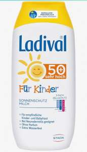 Ladival für Kinder Sonnenmilch LSF50+ inkl. Badeente (Idealo Sofortrabatt)