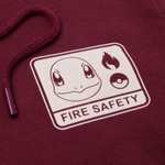 Pokémon Woodland Fire Safety Hoodie (XS bis XXL, 80 % Baumwolle & 20 % Polyester, Glumanda-Motiv)