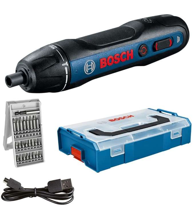Bosch Professional Akkuschrauber Bosch GO (inkl. 25-tlg. Bit-Set, USB-Ladekabel, Ohne Ladekabeladapter, L-BOXX Mini) - PRIME