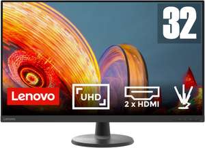 Lenovo D32u-45 | 31,5" 4K Monitor | 3840x2160 | 60Hz | 250 nits | 4ms Reaktionszeit | HDMI | DisplayPort