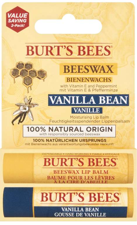 Burt's Bees Lippenbalsame, 100% natürlichen, 4.25 g (2er Pack) (Prime Spar-Abo)