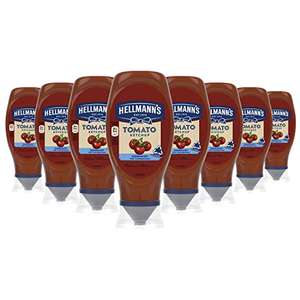 (Prime Spar-Abo) Hellmann's Tomaten Ketchup Zuckerreduziert im Squeezer vegan 430 ml 8 Stück