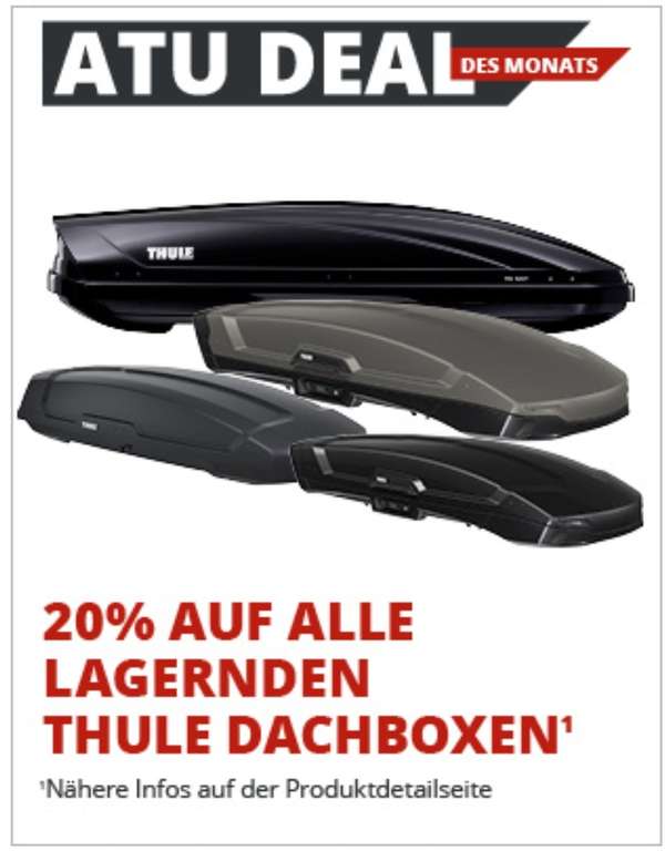 [ATU] 20% auf alle lagernden Thule Dachboxen z.B. THULE Trip XL Black Glossy, Volumen: 460 Liter für 464€