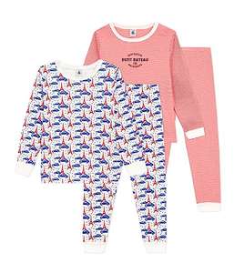 Petit Bateau Doppelpack Jungen Schlafanzug Pyjama Gr. 5 Jahre (prime)