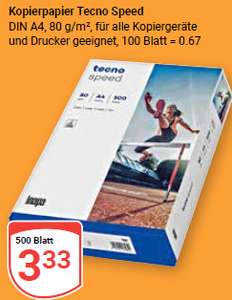 [Globus Rostock / Neubrandenburg] 500 Blatt Tecno Speed Kopierpapier 80 g/m² DIN A4 weiß - regional anders, teilweise auch 3,99€