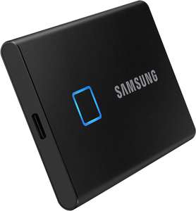 Samsung Portable SSD T7 Touch 2TB (~950MB/s, USB-C, TLC, 256bit AES-Verschlüsselung, Fingerprint-Reader, 85x57x8mm, 51g, 3J Garantie)