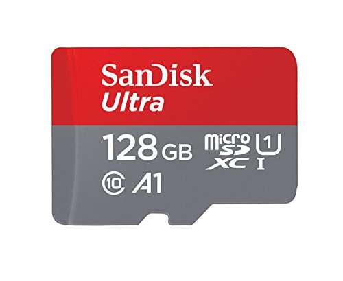 [Prime Only] SanDisk Ultra microSDXC UHS-I Speicherkarte 128 GB + Adapter (A1, Class 10, U1, bis zu 120 MB/s Lesen)