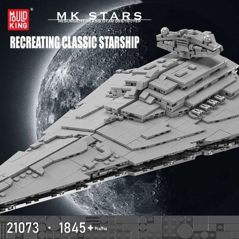 MOULD KING Imperial Star Destroyer (21073) für 53,81 Euro / 1.845 Klemmbausteine [BlockBrickWorld]