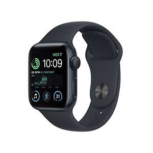 Apple Watch SE (2. Generation) (GPS, 40 mm) Smartwatch – Midnight-Aluminiumgehäuse