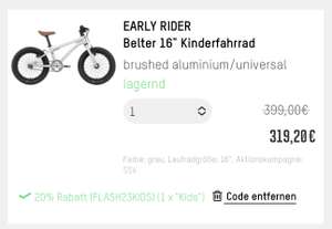 Early Rider Belter 16 zum Toppreis, Charger 12, teilweise Bestpreise