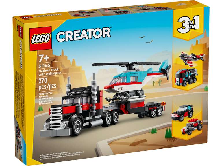 LEGO-Sets für je 13,33 Euro (+/- 1 Cent), z. B. Star Wars Clone Troopers (75345), Creator Tieflader (31146), City Wohnmobil (60283) [Amazon]